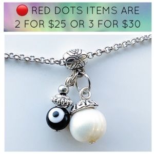 🔴SALE Genuine fresh water pearl & lucky eye charm